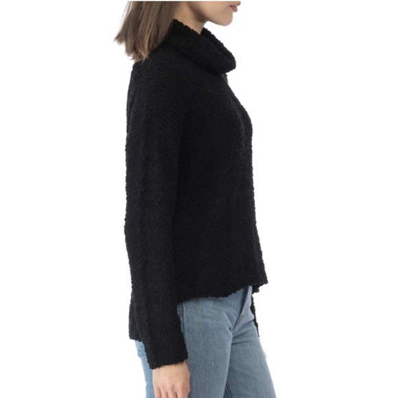 NWOT Bobeau Popcorn Yarn Turtle Neck Sweater Black - Picture 2 of 9